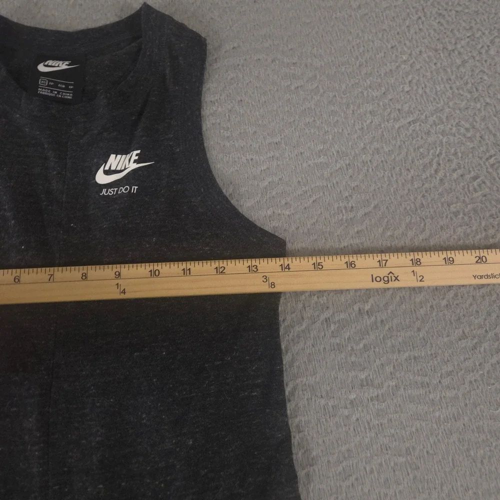 Nike Jumpsuit Womens XS Charcoal Heathered Tapered Leg Sleeveless Sportswear